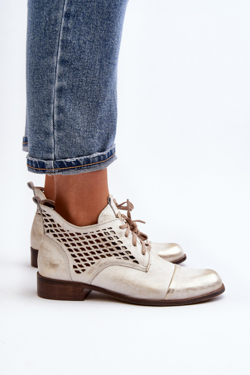 Zazoo 2878 Žemas Ažūriniai aulinukai Oda Moteriškas sidabro spalvos Zazoo 2878 Žemas Ažūriniai aulinukai Oda Moteriškas sidabro spalvos