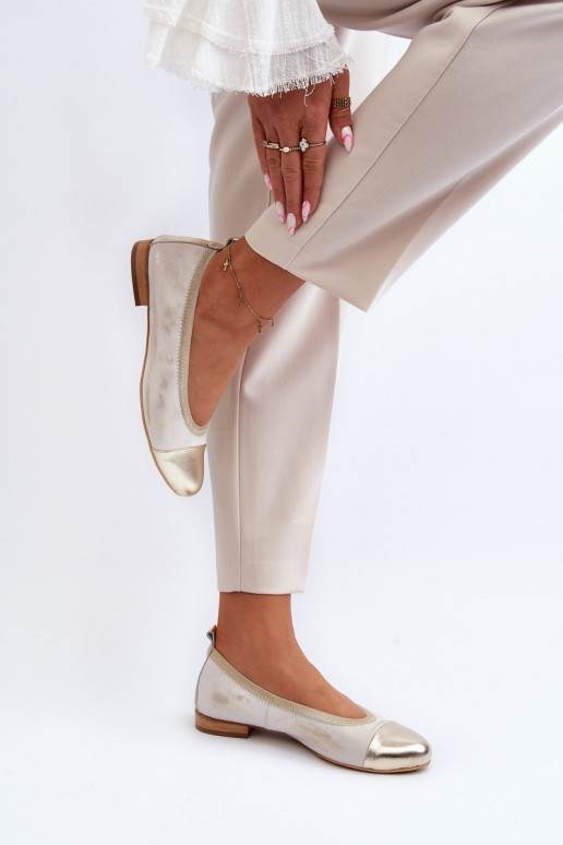 Zazoo 2890 Balerinos aukso spalvos Nuvalytas Zazoo 2890 Balerinos aukso spalvos Nuvalytas