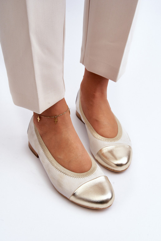 Zazoo 2890 Balerinos aukso spalvos Nuvalytas Zazoo 2890 Balerinos aukso spalvos Nuvalytas