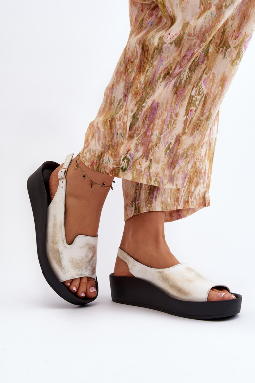 Zazoo 2893 Moteriškos basutės Oda na Storasj PodeszĮie aukso spalvos Przecierany Zazoo 2893 Moteriškos basutės Oda na Storasj PodeszĮie aukso spalvos Przecierany