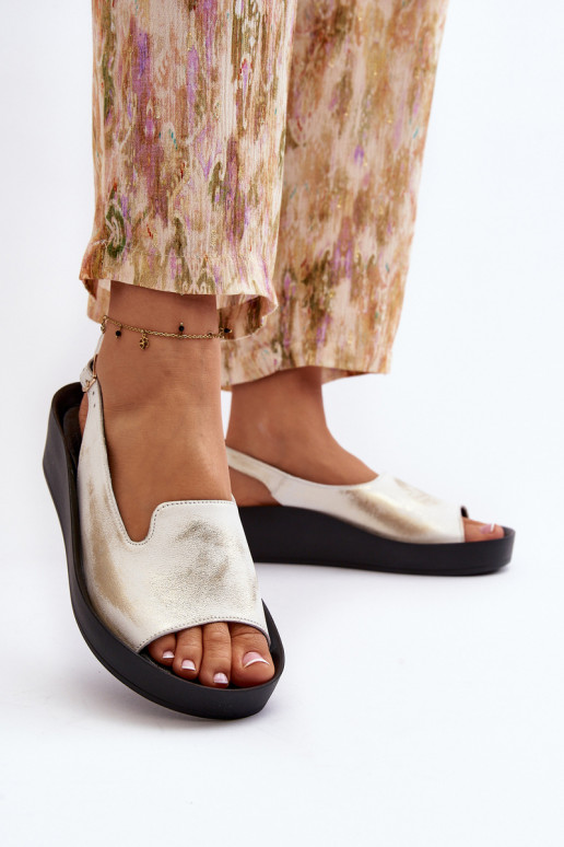 Zazoo 2893 Moteriškos basutės Oda na Storasj PodeszĮie aukso spalvos Przecierany Zazoo 2893 Moteriškos basutės Oda na Storasj PodeszĮie aukso spalvos Przecierany