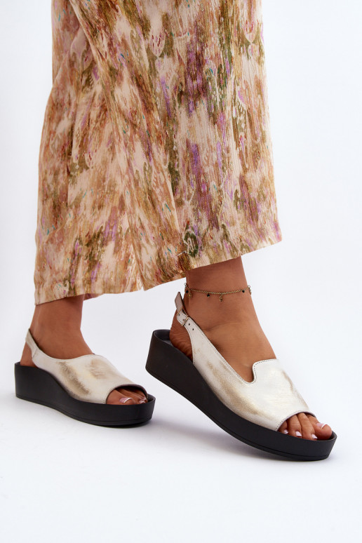 Zazoo 2893 Moteriškos basutės Oda na Storasj PodeszĮie aukso spalvos Przecierany Zazoo 2893 Moteriškos basutės Oda na Storasj PodeszĮie aukso spalvos Przecierany