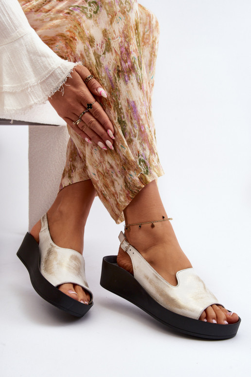 Zazoo 2893 Moteriškos basutės Oda na Storasj PodeszĮie aukso spalvos Przecierany Zazoo 2893 Moteriškos basutės Oda na Storasj PodeszĮie aukso spalvos Przecierany