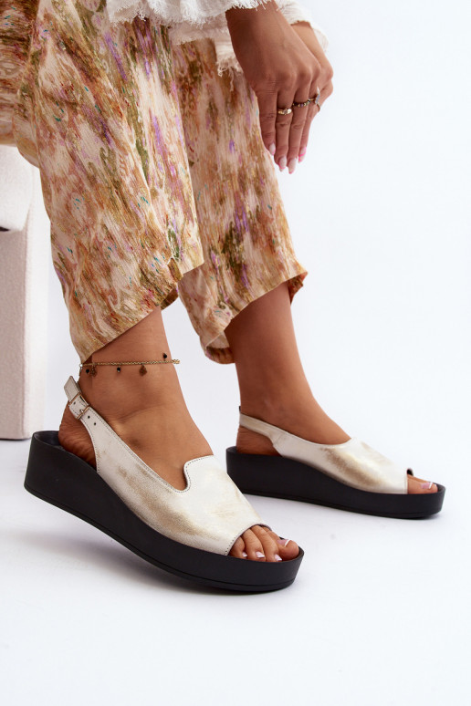 Zazoo 2893 Moteriškos basutės Oda na Storasj PodeszĮie aukso spalvos Przecierany Zazoo 2893 Moteriškos basutės Oda na Storasj PodeszĮie aukso spalvos Przecierany