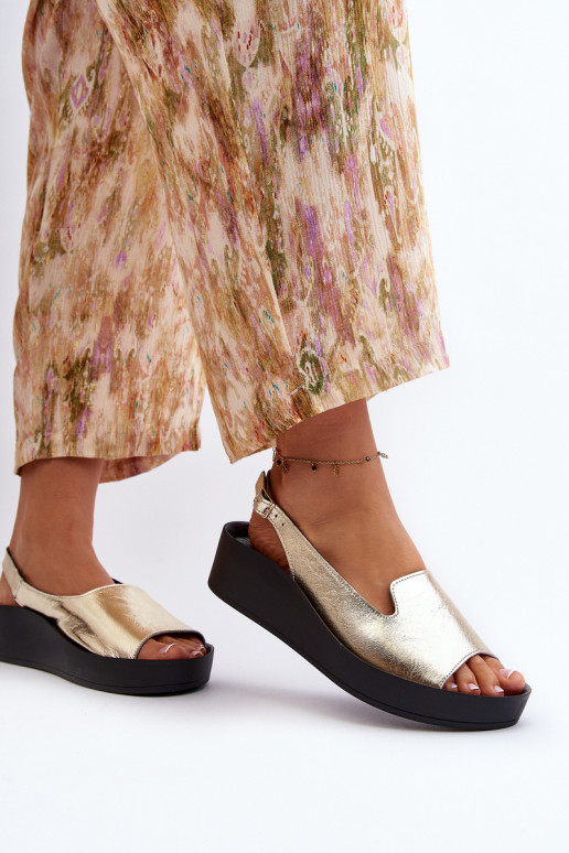 Zazoo 2893 Moteriškos basutės Oda na Storasj PodeszĮie aukso spalvos Zazoo 2893 Moteriškos basutės Oda na Storasj PodeszĮie aukso spalvos