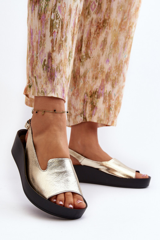 Zazoo 2893 Moteriškos basutės Oda na Storasj PodeszĮie aukso spalvos Zazoo 2893 Moteriškos basutės Oda na Storasj PodeszĮie aukso spalvos