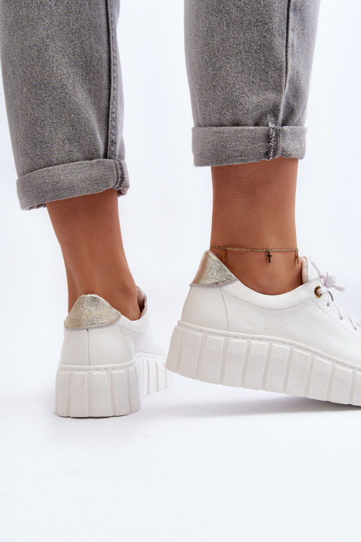 Zazoo 2919 Moteriškas Oda batai Ant storo pado baltos spalvos Zazoo 2919 Moteriškas Oda batai Ant storo pado baltos spalvos