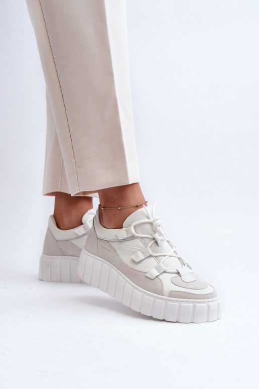 Moteriškas Oda sportiniai bateliai su platforma M01/1 Zazoo dramblio kaulo spalvos Moteriškas Oda sportiniai bateliai su platforma M01/1 Zazoo dramblio kaulo spalvos