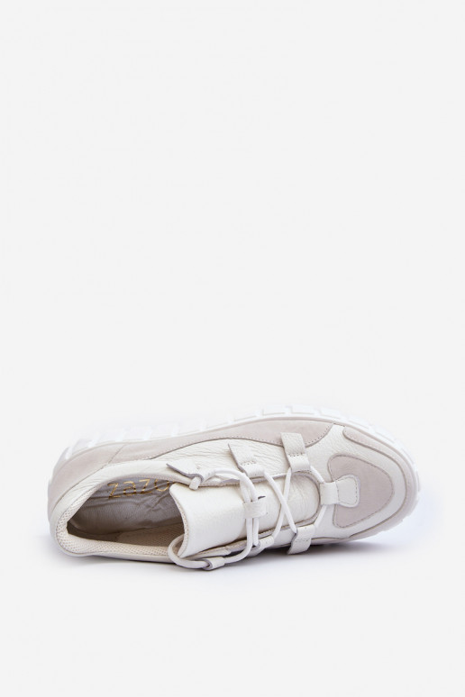 Moteriškas Oda sportiniai bateliai su platforma M01/1 Zazoo dramblio kaulo spalvos Moteriškas Oda sportiniai bateliai su platforma M01/1 Zazoo dramblio kaulo spalvos