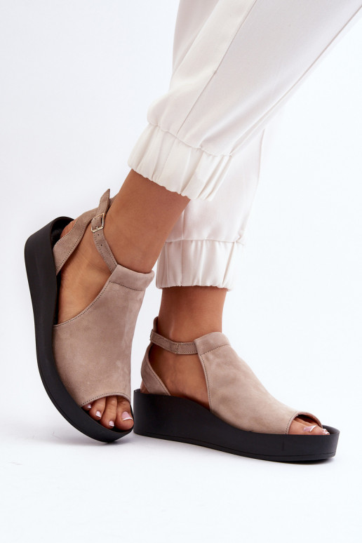 Zazoo 2914 Moteriškos zomšinės basutės smėlio spalvos Zazoo 2914 Moteriškos zomšinės basutės smėlio spalvos