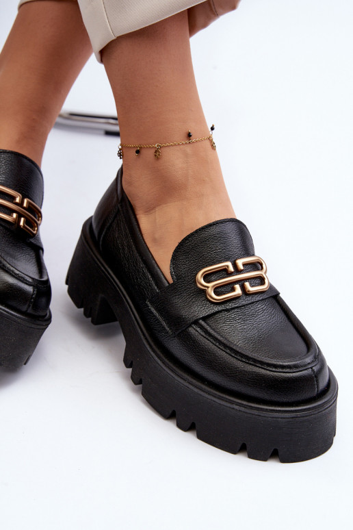 Zazoo 20164 Moteriškas Mokasinai Pagaminta iš natūralios odos juodos spalvos