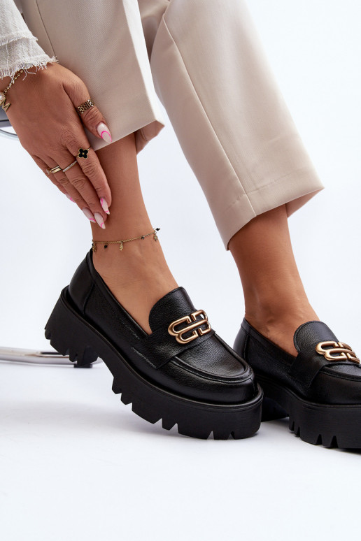 Zazoo 20164 Moteriškas Mokasinai Pagaminta iš natūralios odos juodos spalvos