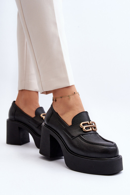 Zazoo 20170 batai Oda Moteriškas su kulniukais juodos spalvos Zazoo 20170 batai Oda Moteriškas su kulniukais juodos spalvos