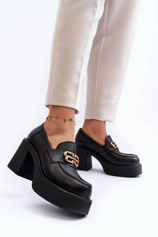 Zazoo 20170 batai Oda Moteriškas su kulniukais juodos spalvos Zazoo 20170 batai Oda Moteriškas su kulniukais juodos spalvos