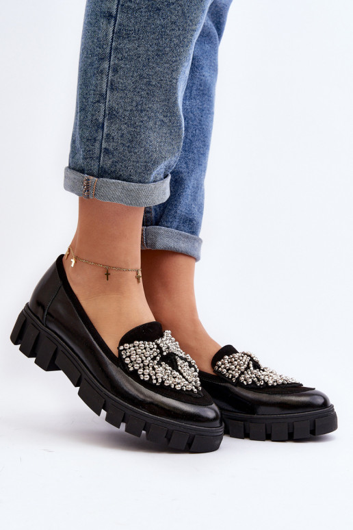 Lakuoti mokasinai Moteriškas Laura Messi 2785 juodos spalvos Lakuoti mokasinai Moteriškas Laura Messi 2785 juodos spalvos