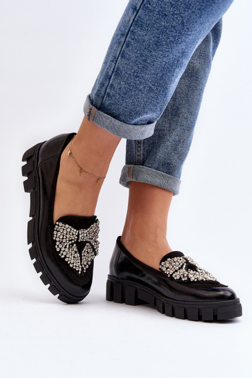 Lakuoti mokasinai Moteriškas Laura Messi 2785 juodos spalvos Lakuoti mokasinai Moteriškas Laura Messi 2785 juodos spalvos