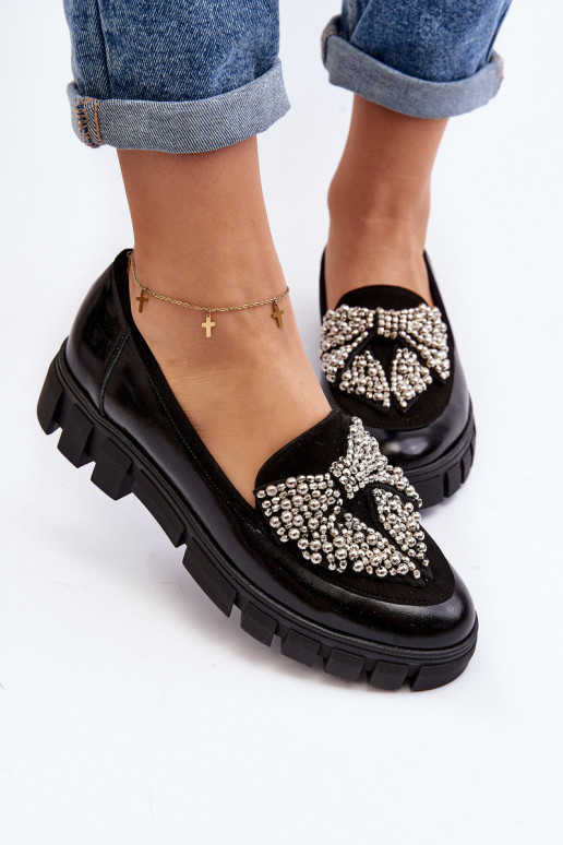 Lakuoti mokasinai Moteriškas Laura Messi 2785 juodos spalvos Lakuoti mokasinai Moteriškas Laura Messi 2785 juodos spalvos