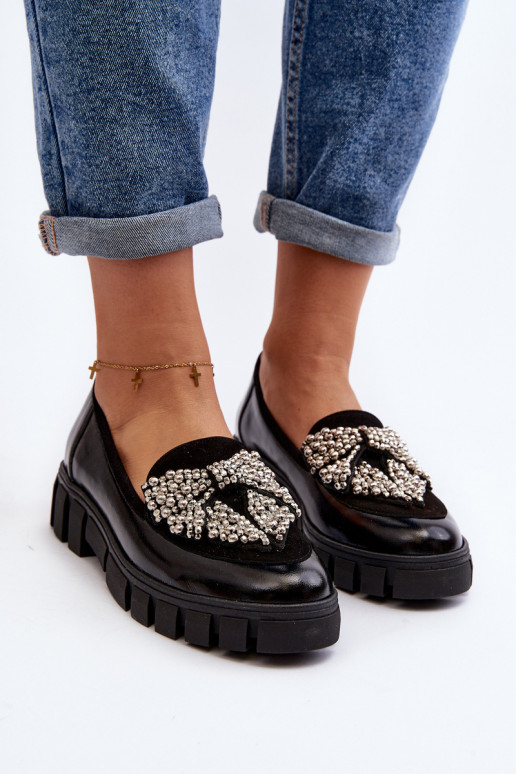 Lakuoti mokasinai Moteriškas Laura Messi 2785 juodos spalvos Lakuoti mokasinai Moteriškas Laura Messi 2785 juodos spalvos