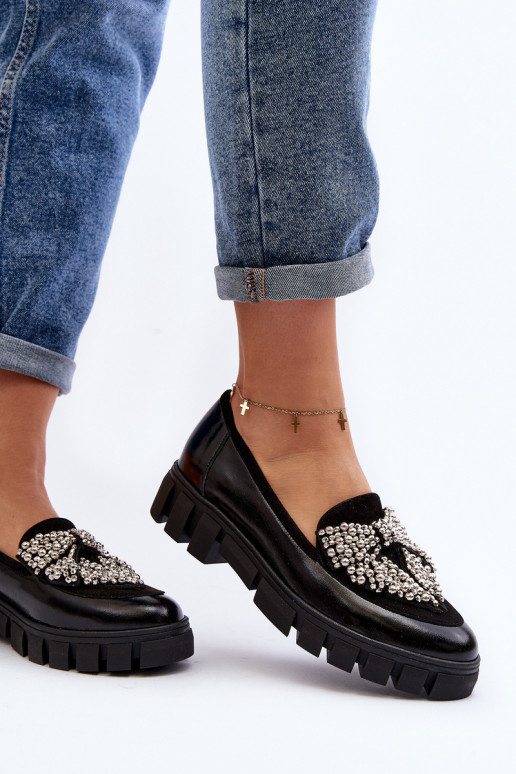 Lakuoti mokasinai Moteriškas Laura Messi 2785 juodos spalvos Lakuoti mokasinai Moteriškas Laura Messi 2785 juodos spalvos