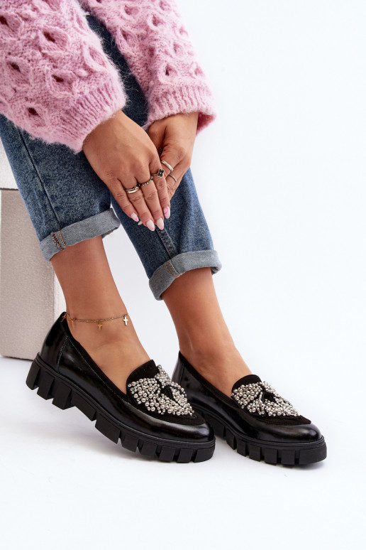 Lakuoti mokasinai Moteriškas Laura Messi 2785 juodos spalvos Lakuoti mokasinai Moteriškas Laura Messi 2785 juodos spalvos