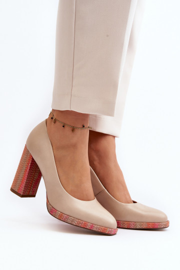 Bateliai su kulniukais Laura Messi 2746 dramblio kaulo spalvos 2