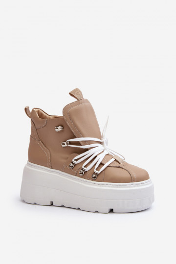 Zazoo 3416 Oda Moteriškas sportiniai bateliai smėlio spalvos