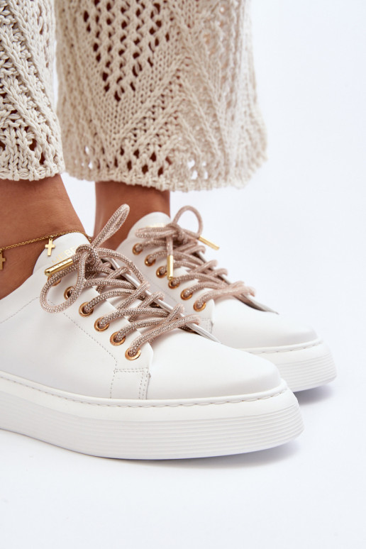 Oda Moteriškas sportiniai bateliai CheBello 4362 baltos spalvos Oda Moteriškas sportiniai bateliai CheBello 4362 baltos spalvos