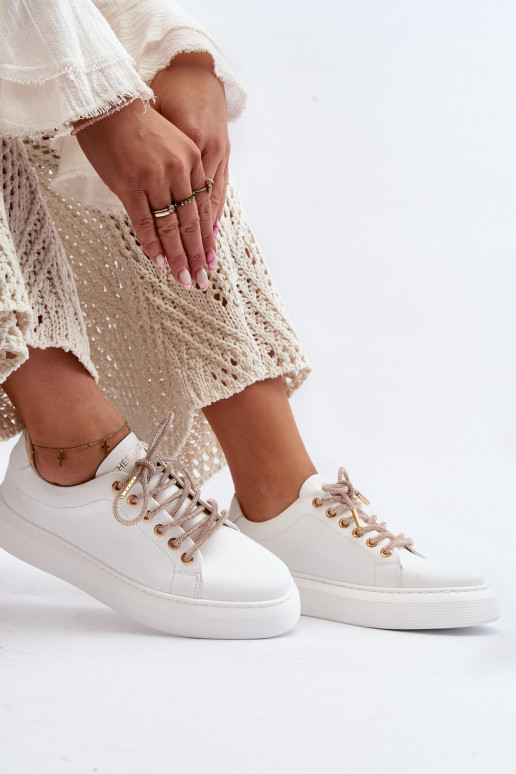 Oda Moteriškas sportiniai bateliai CheBello 4362 baltos spalvos Oda Moteriškas sportiniai bateliai CheBello 4362 baltos spalvos