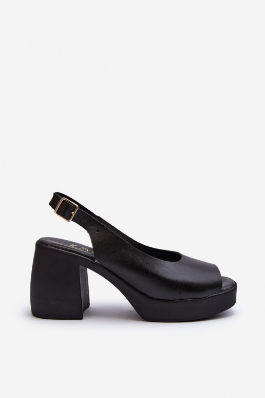 Zazoo 40376 Moteriškos basutės Ant masyvių kulnų juodos spalvos Zazoo 40376 Moteriškos basutės Ant masyvių kulnų juodos spalvos