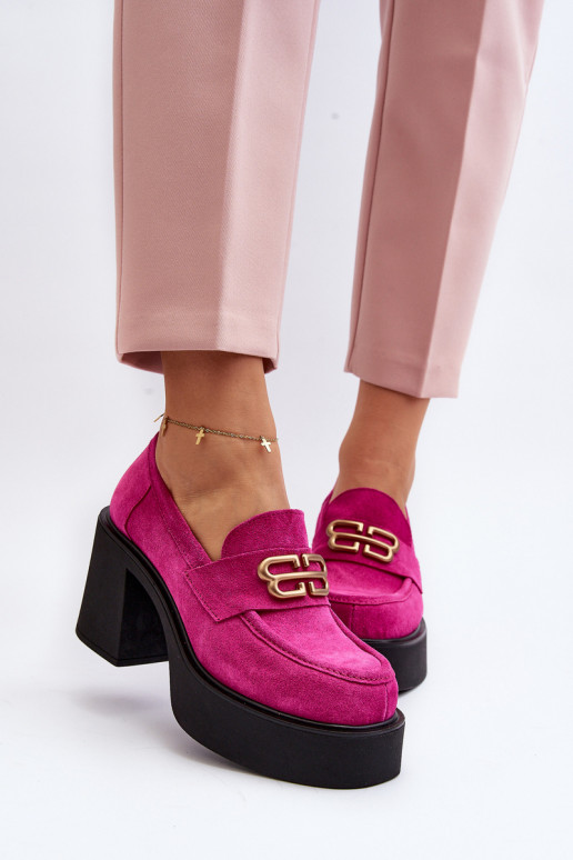 Zazoo 20170 batai iš zomšos Moteriškas su kulniukais rožinės spalvos Zazoo 20170 batai iš zomšos Moteriškas su kulniukais rožinės spalvos