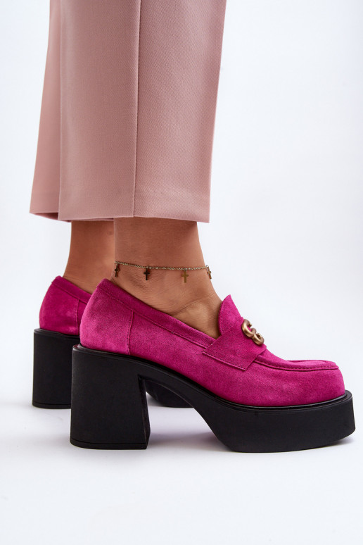 Zazoo 20170 batai iš zomšos Moteriškas su kulniukais rožinės spalvos Zazoo 20170 batai iš zomšos Moteriškas su kulniukais rožinės spalvos