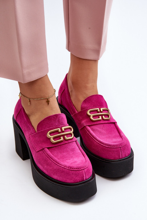 Zazoo 20170 batai iš zomšos Moteriškas su kulniukais rožinės spalvos Zazoo 20170 batai iš zomšos Moteriškas su kulniukais rožinės spalvos