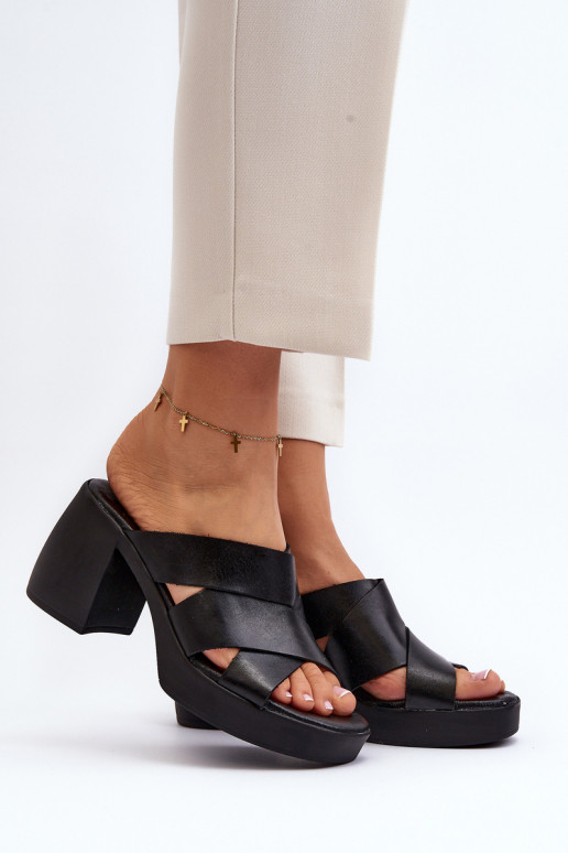 Zazoo 40373 Odinės šlepetės Klocke juodos spalvos Zazoo 40373 Odinės šlepetės Klocke juodos spalvos