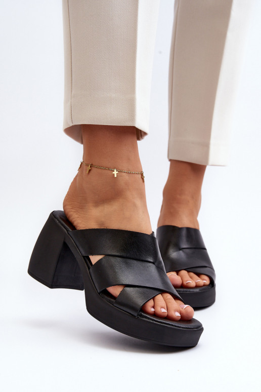 Zazoo 40373 Odinės šlepetės Klocke juodos spalvos Zazoo 40373 Odinės šlepetės Klocke juodos spalvos