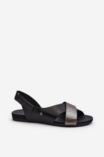 Zazoo 40141 moteriškos basutės su lipniais užsegimais juodos spalvos 2