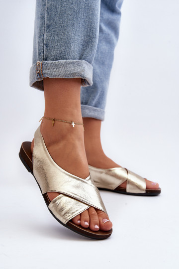 Zazoo 40407 basutės Oda Moteriškas aukso spalvos