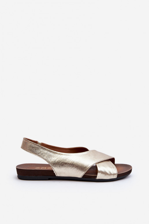 Zazoo 40407 basutės Oda Moteriškas aukso spalvos Zazoo 40407 basutės Oda Moteriškas aukso spalvos