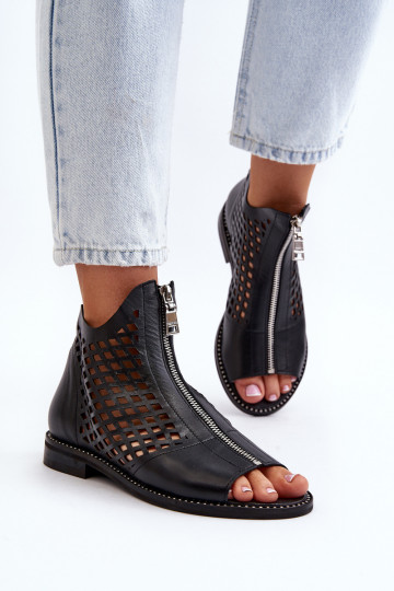 Zazoo 977/L Oda Ažūrinės basutės Į Pilį juodos spalvos