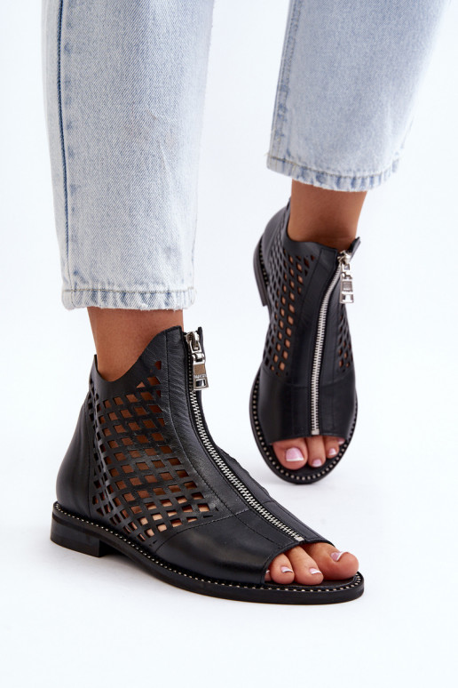 Zazoo 977/L Oda Ažūrinės basutės Į Pilį juodos spalvos