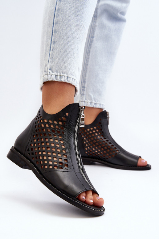 Zazoo 977/L Oda Ažūrinės basutės Į Pilį juodos spalvos