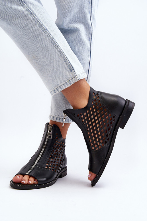 Zazoo 977/L Oda Ažūrinės basutės Į Pilį juodos spalvos