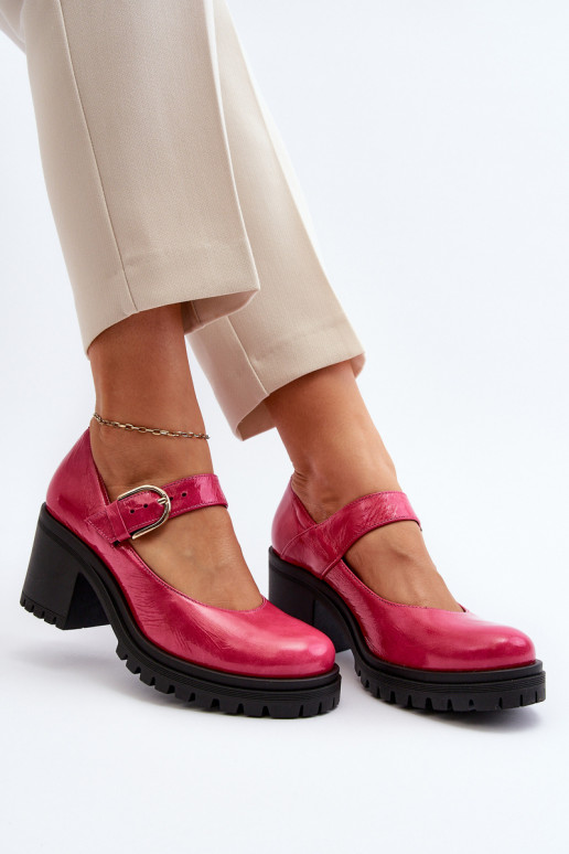 Zazoo 20166 su lako efektu Oda Bateliai rožinės spalvos Zazoo 20166 su lako efektu Oda Bateliai rožinės spalvos