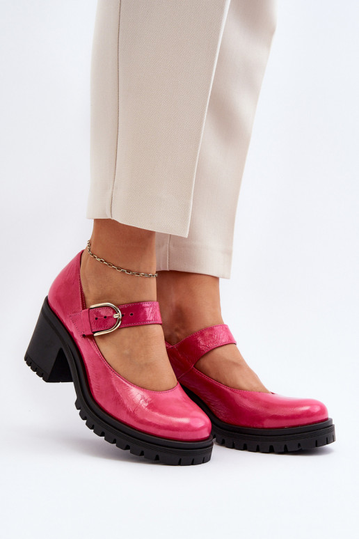 Zazoo 20166 su lako efektu Oda Bateliai rožinės spalvos Zazoo 20166 su lako efektu Oda Bateliai rožinės spalvos