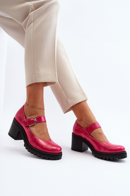 Zazoo 20166 su lako efektu Oda Bateliai rožinės spalvos Zazoo 20166 su lako efektu Oda Bateliai rožinės spalvos