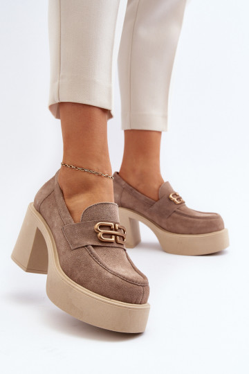 Zazoo 20170 batai iš zomšos Moteriškas su kulniukais smėlio spalvos