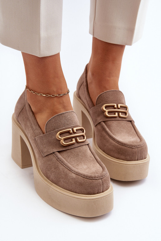 Zazoo 20170 batai iš zomšos Moteriškas su kulniukais smėlio spalvos Zazoo 20170 batai iš zomšos Moteriškas su kulniukais smėlio spalvos