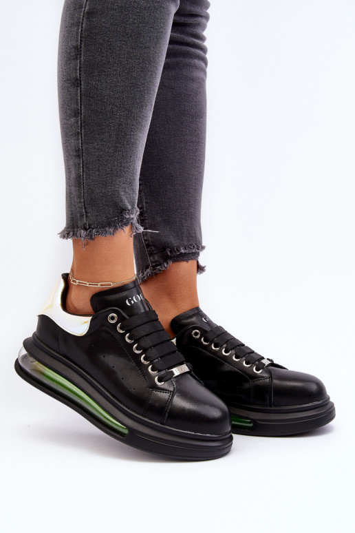 Sneakers modelio batai Moteriškas Oda GOE NN2N4030 juodos spalvos Sneakers modelio batai Moteriškas Oda GOE NN2N4030 juodos spalvos