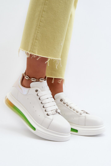 Sneakers modelio batai Moteriškas Oda GOE NN2N4029 baltos spalvos 2