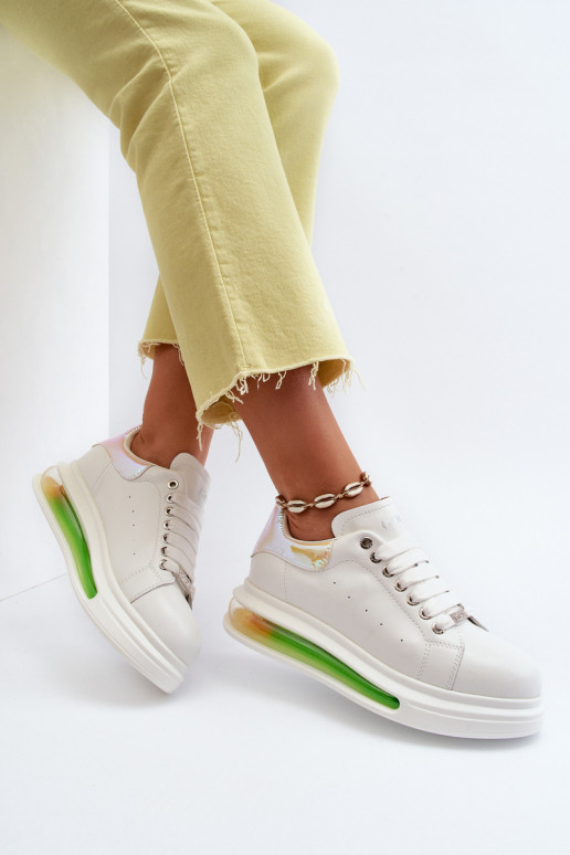 Sneakers modelio batai Moteriškas Oda GOE NN2N4029 baltos spalvos Sneakers modelio batai Moteriškas Oda GOE NN2N4029 baltos spalvos