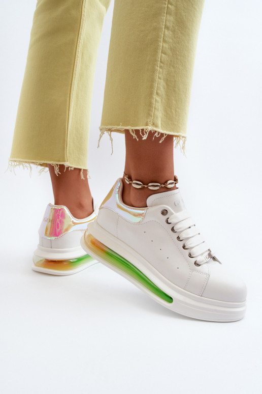 Sneakers modelio batai Moteriškas Oda GOE NN2N4029 baltos spalvos Sneakers modelio batai Moteriškas Oda GOE NN2N4029 baltos spalvos